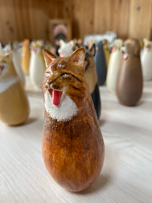 世界にひとつ 猫小法師 イチカ ネコのオブジェ ソーシャルグッド サイベリアン 2枚目の画像