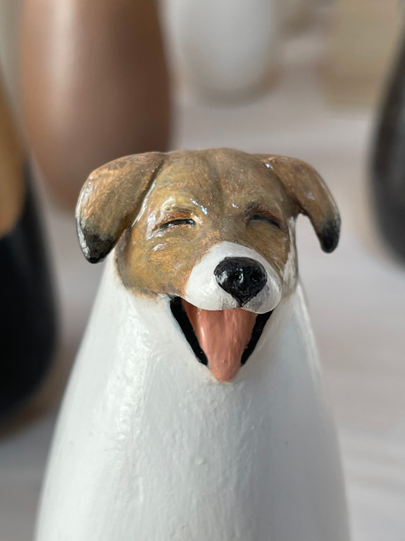 世界にひとつ　犬小法師　ヒデ　イヌのオブジェ　ソーシャルグッド　ジャック・ラッセル・テリア 1枚目の画像