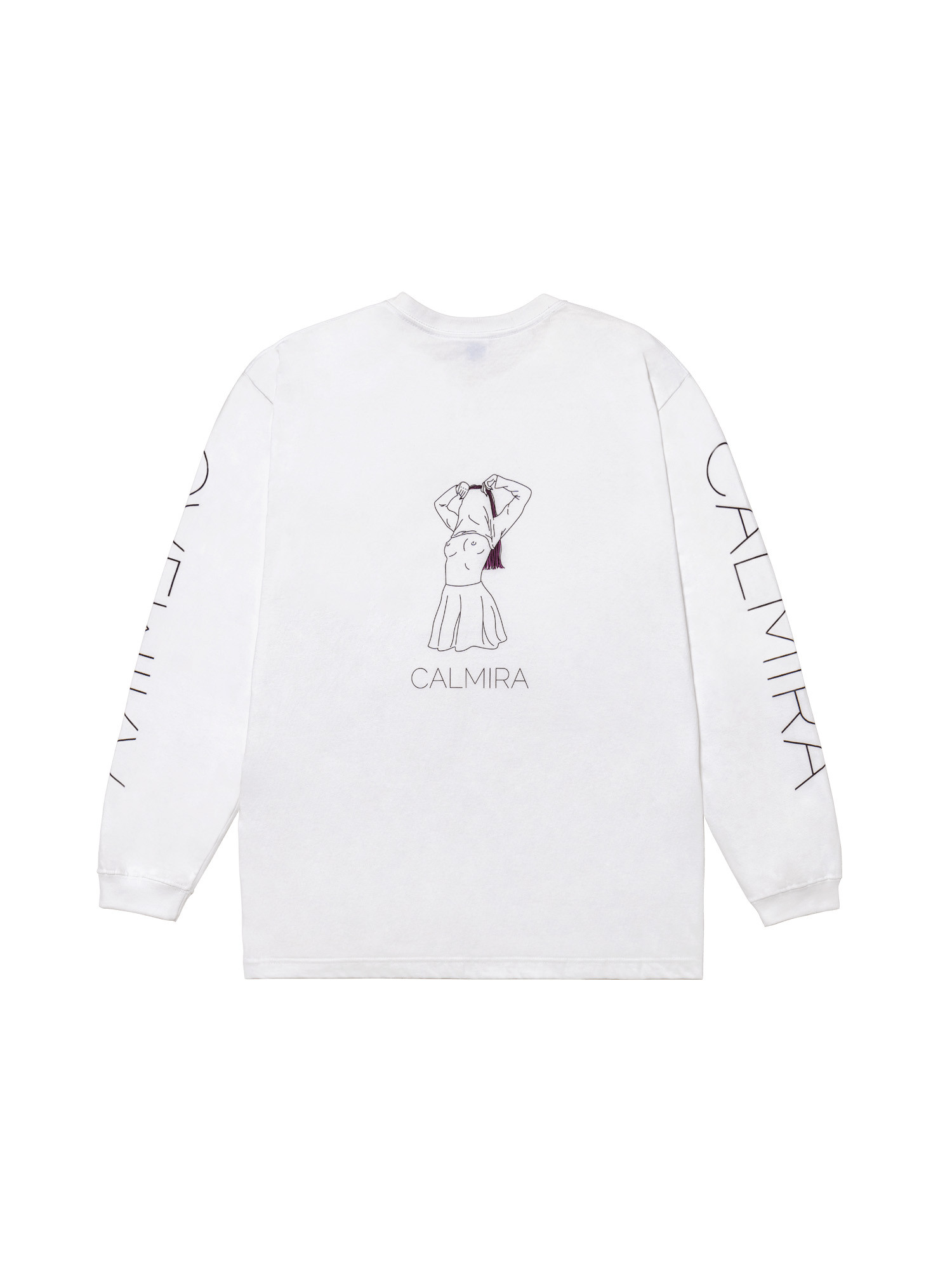 CALMIRA 【ヌード　type-B】ロンT  スウェット ビッグシルエット　オーバーサイズ  ホワイト　白