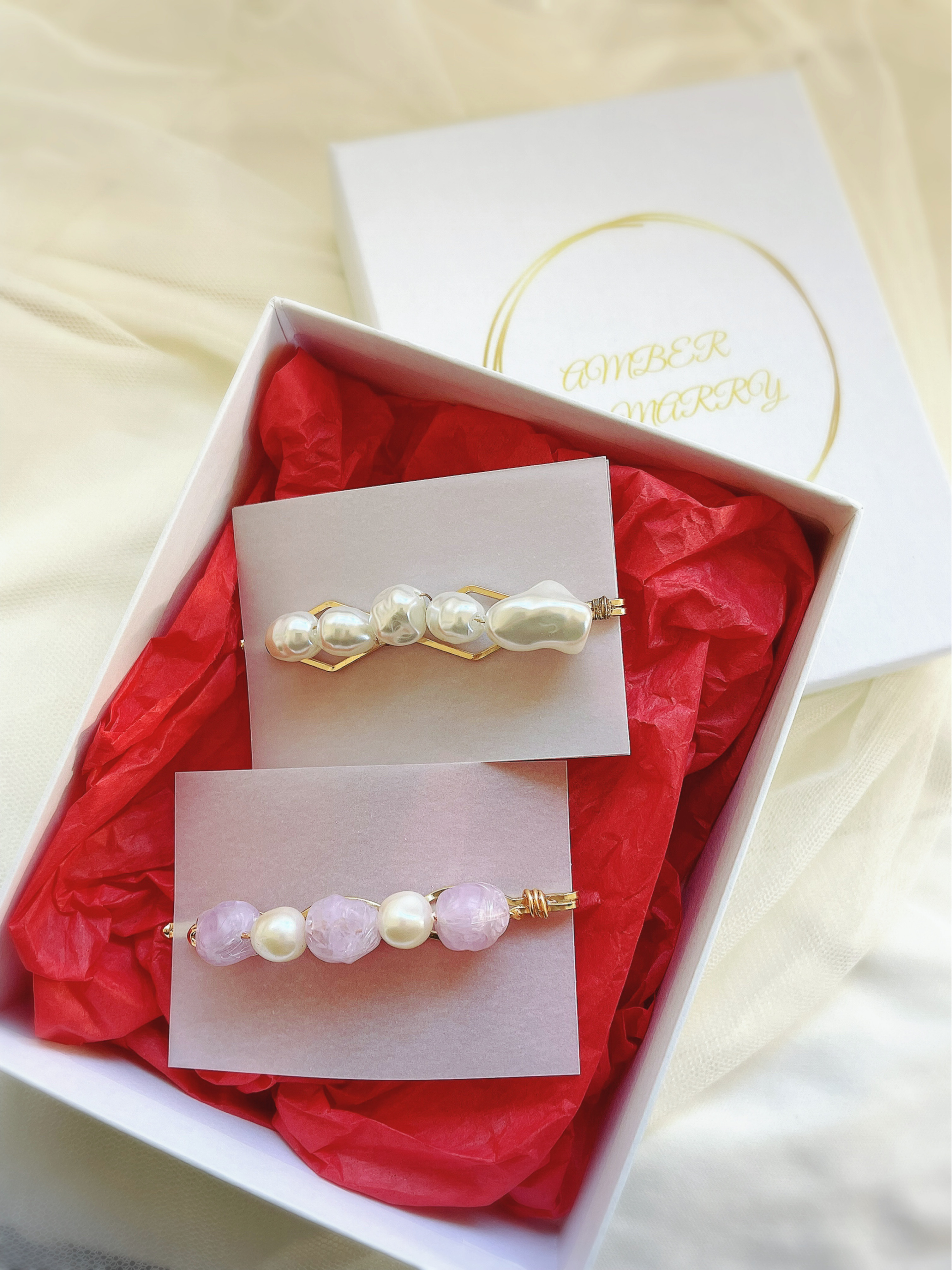 baroque and antique Pearl pin 2set