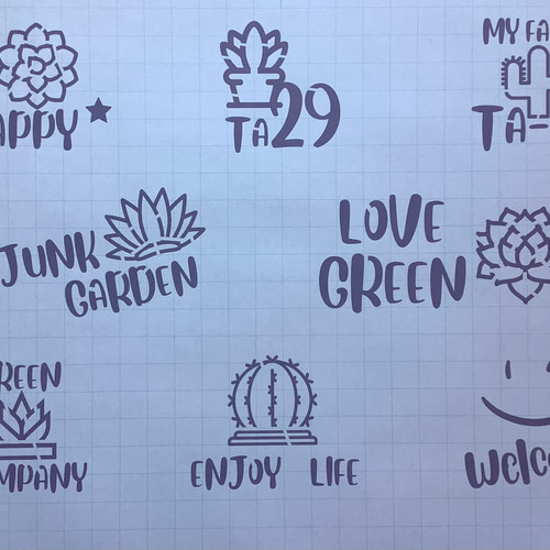 2.5号鉢サイズ ステンシルシート 多肉植物 no99 型紙 TANICO 通販