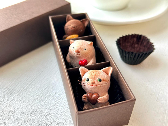 再販受注）チョコレートみたいなトリオ（猫さん&ウォンバットさん