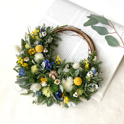 瑠璃玉アザミとアナベルのハーフリース リース hibi 通販 14368312