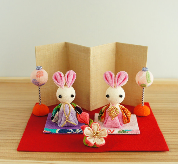 つまみ細工 ちりめん 卯年 うさぎ ひなまつり ひな人形・雛飾り つまみ細工 ちりめん 卯年 うさぎ ひなまつり ひな人形・雛飾り