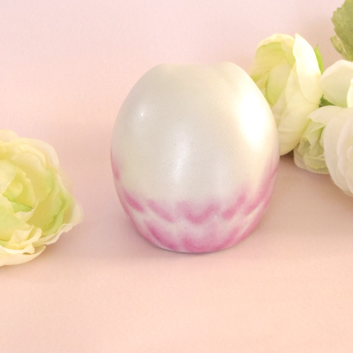 水彩画風のお花のフクロウ 磁器 ポーセラーツ ピンク その他置物 水彩画風のお花のフクロウ 磁器 ポーセラーツ ピンク その他置物