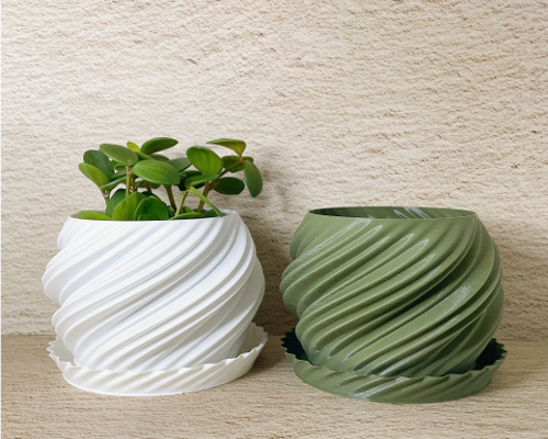 【K】3Dプリンタ製一輪挿し 3Dプリント製 一輪挿し - ひとえ | shop id.arts