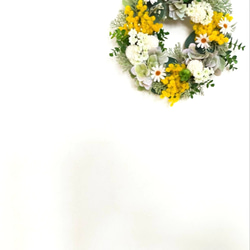 30cm ふんわりミモザの幸せリース  Natural garden 5枚目の画像