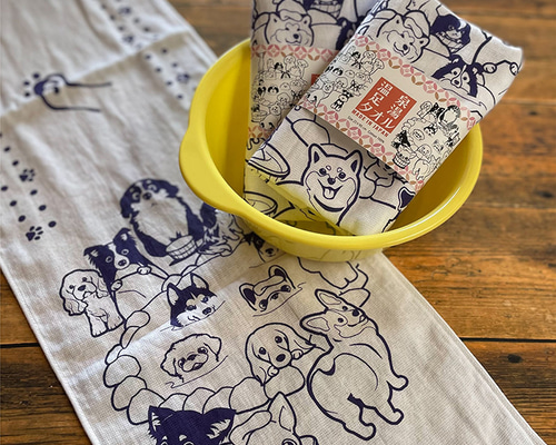 笑う犬　グッズタオル、バック 笑う犬 グッズタオル、バック