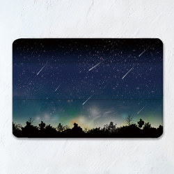 夜空に降り注ぐ流星柄 iPadケース 1枚目の画像