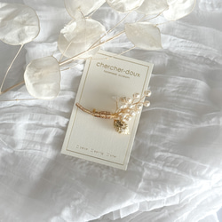 珍珠枝形胸針/腕花 - 天然珍珠與白色花朵 | 儀式 | 入場儀式 | 畢業典禮 | 婚禮 [補貨] 第5張的照片