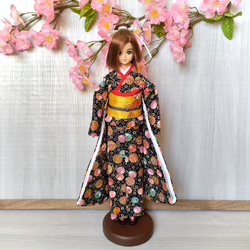 霊妙桜【27cmドール振袖着物】 おもちゃ・人形 手縫いドール着物いと