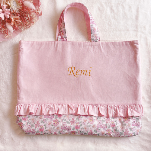 smile様☆リバティカーズ・アデラジャ×ワッペンレッスンバッグ他