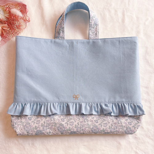 レッスンバッグ♡リバティ柄♡名入れ・イニシャル刺繍可♡レッスン