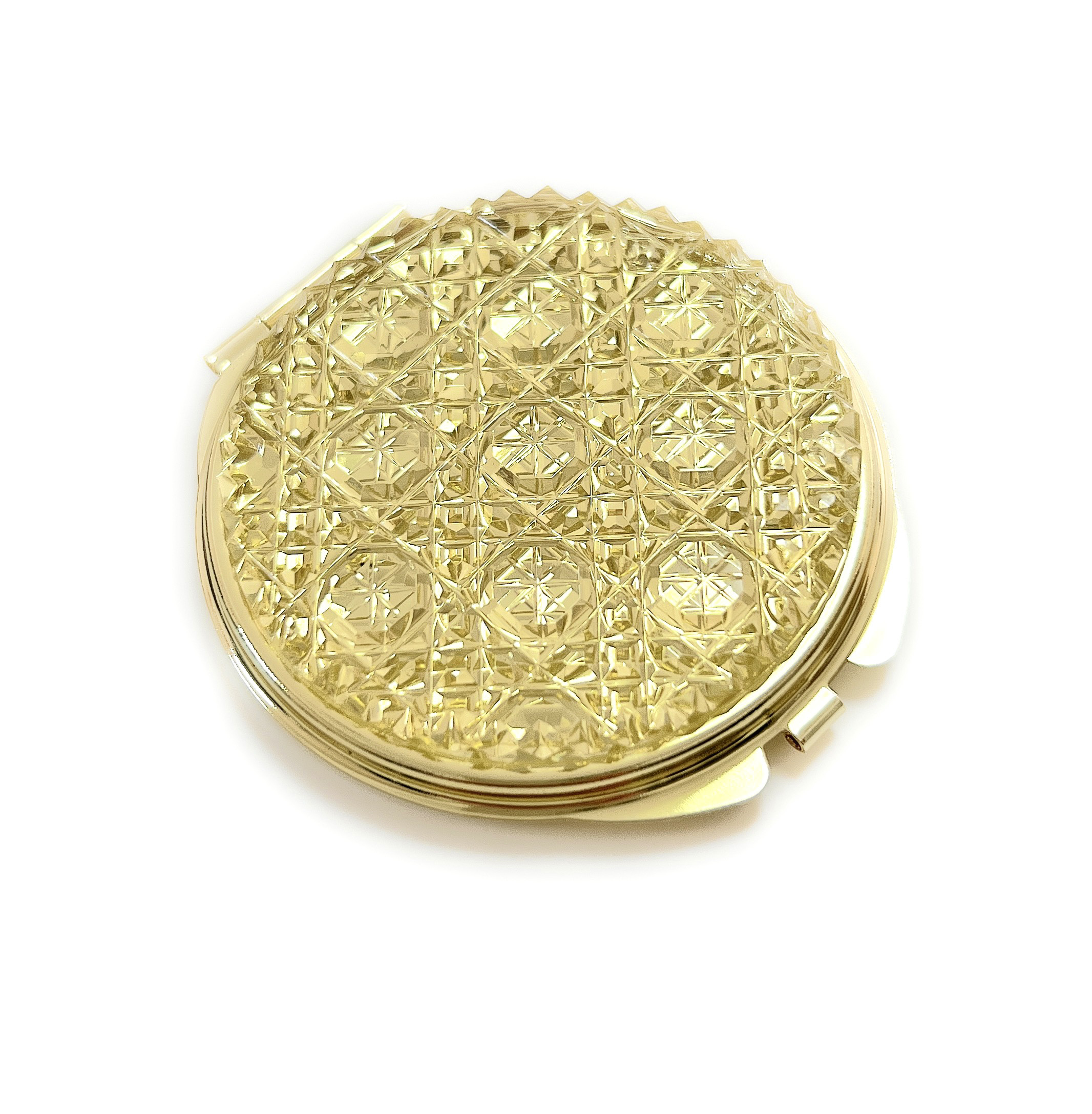 東京切子コンパクトミラー 天空　～ミルキーウェイ～　　イエローゴールド