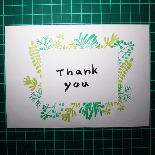 消しゴムはんこ「ボタニカル①」6個セット はんこ・スタンプ