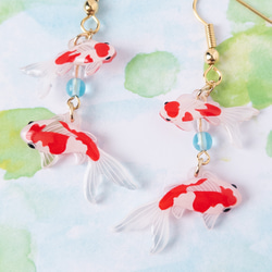 金魚(コメット)＊ピアス/イヤリング 4枚目の画像