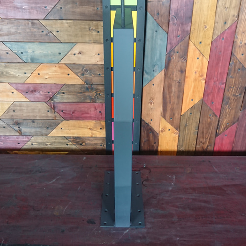 マットグレーでアイアンな極太鉄脚♪ 50×300(最長400)×650mm マットグレーでアイアンな極太鉄脚♪ 50×300(最長400)×650mm