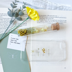 note mimosa - 植物標本のような押し花スマホケース 3枚目の画像