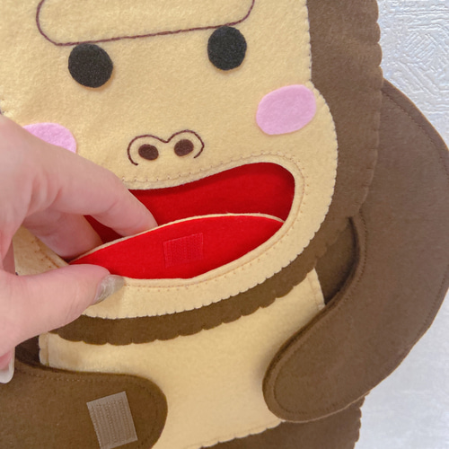 くいしんぼうのゴリラ ♡ ゴリラ＋表情パーツ ♡ 首掛けシアター