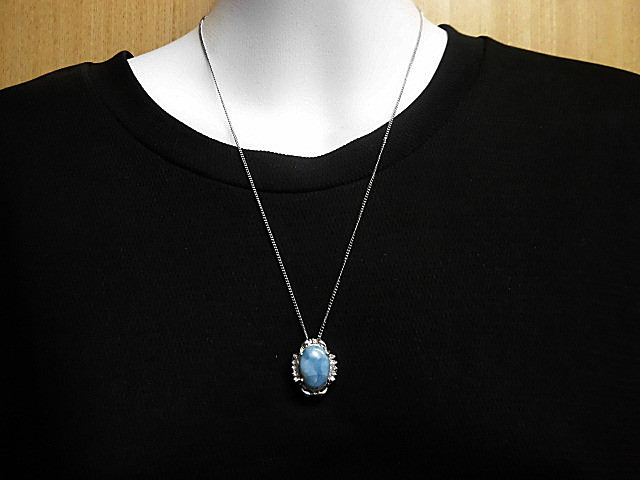 天然石 三大ヒーリングストーン ラリマーネックレス(ペンダント) 　　　230908260