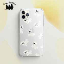 マルチーズ パターン柄 】 スマホケース クリアソフトケース 犬 犬