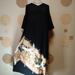 留袖リメイクシルクワンピース 新郎新婦母 結婚式 披露宴 七五三 卒業