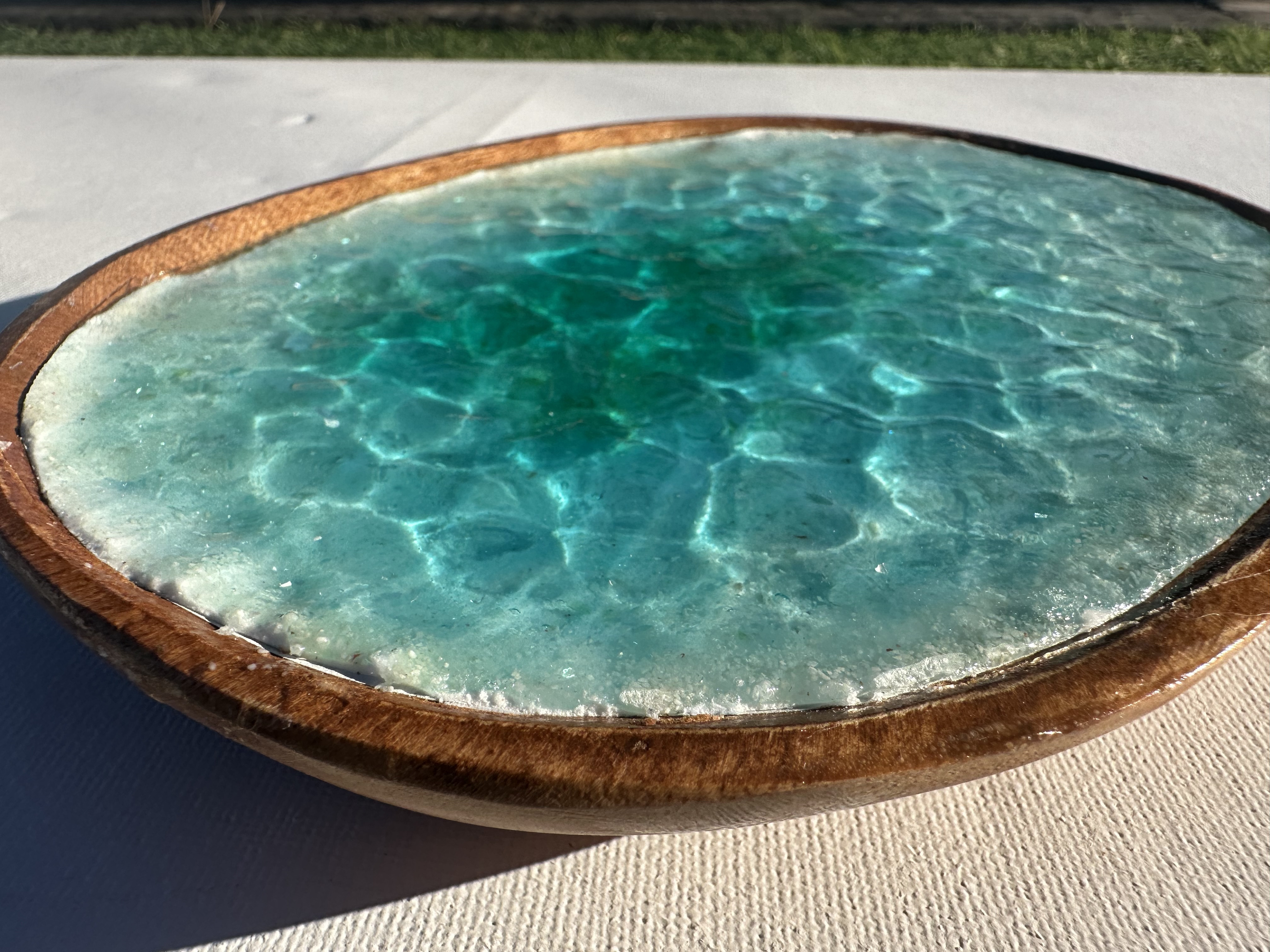 木製アクセサリートレイ　白砂のラグーン　タイプA      Mサイズ白砂と水紋