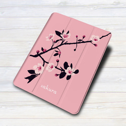 iPadケース 【サクラ ピンク】 手帳型ケース ※2タイプから選べます 3枚目の画像