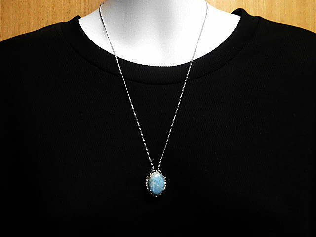 天然石 三大ヒーリングストーン ラリマーネックレス(ペンダント) 　　　230908261