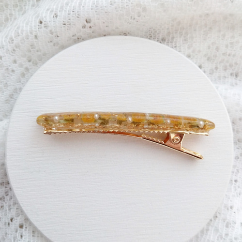 ヘアピン ヘアクリップ レジン ハンドメイド ドライフラワー