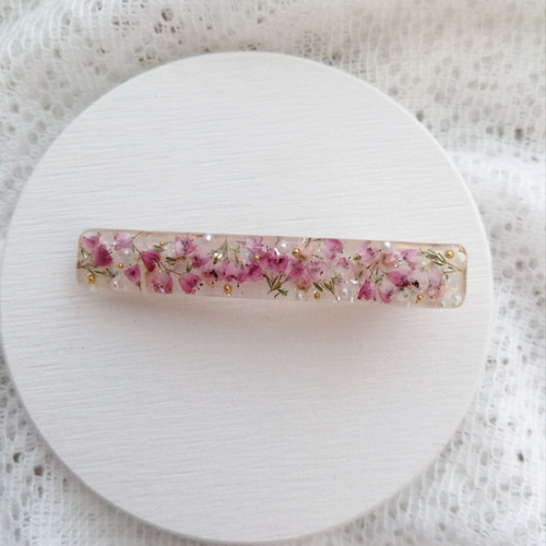 ヘアピン ヘアクリップ レジン ハンドメイド ドライフラワー 押し花