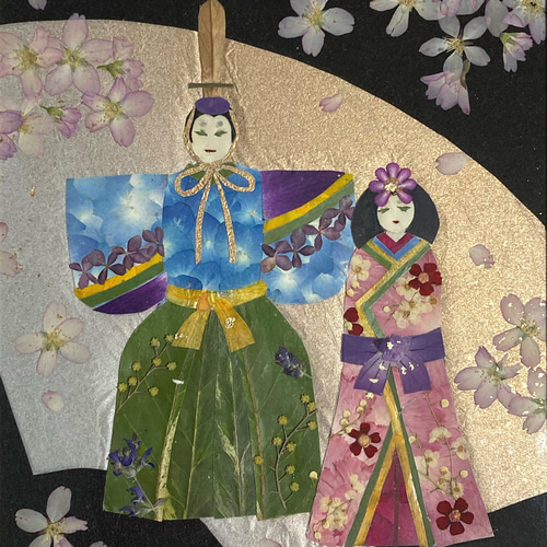 桜ハンドメイド2024 押し花 押し花額 お雛様 セール 桜ハンドメイド2024 押し花 押し花額 お雛様 セール
