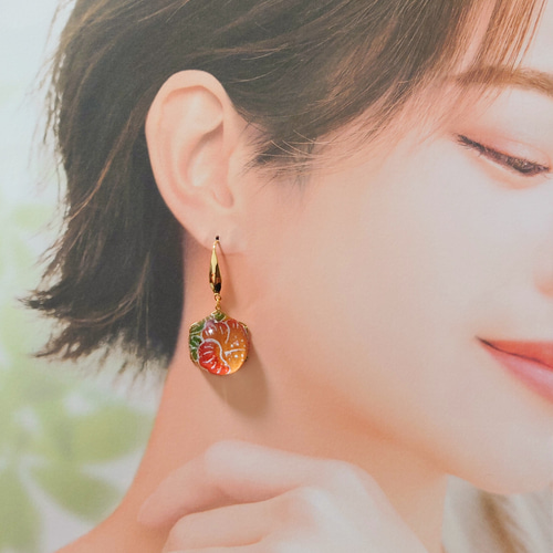 紅型✕レジン ピアス13 ピアス（フック・チェーン） my-Store ho