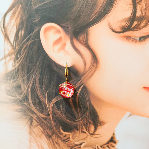 紅型✕レジン ピアス13 ピアス（フック・チェーン） my-Store ho- 通販
