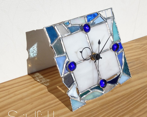 ステンドグラス　パネル時計 c03b2e3271282c97bb69ef691000aa