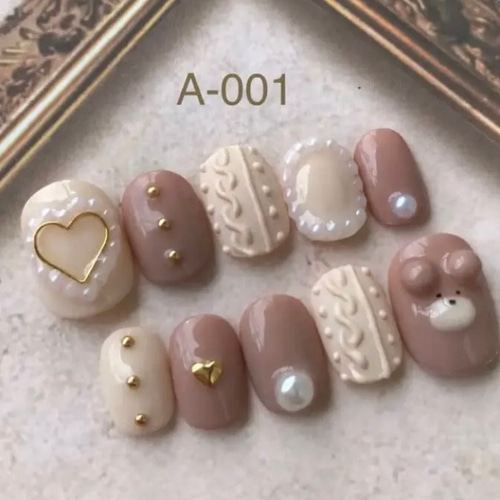 ネイルチップ くま ニットネイル ネイルチップ（つけ爪） m_nail 通販