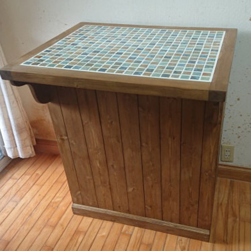 モザイクタイル・カウンターテーブル(ルーメンタイル)☆注文後