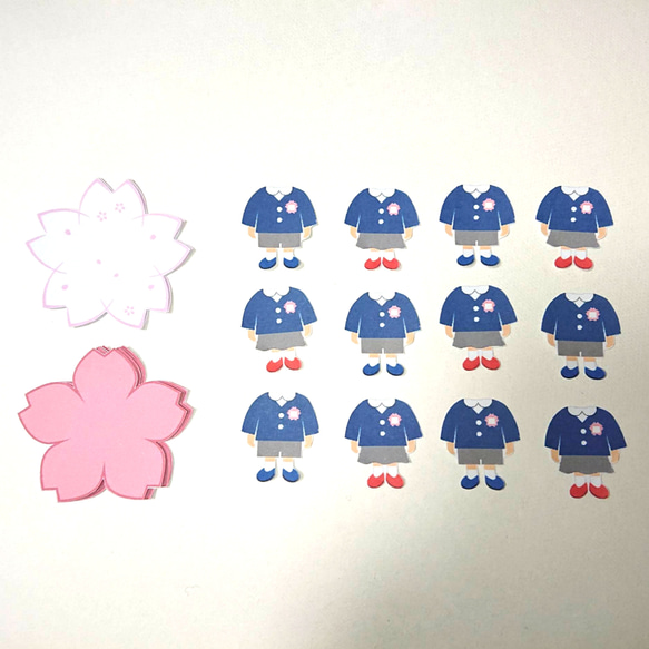 卒園☆幼稚園・保育園☆色紙・寄せ書き用シール12枚セットB