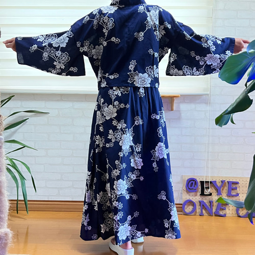 sousou ゆかた風シャツワンピ、スカートセット sousou ゆかた風シャツワンピ、スカートセット - メルカリ