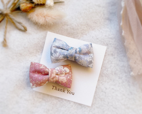 ベビーリボンヘアピン2つセット♡幼児さんヘアピン♡ヘアクリップ