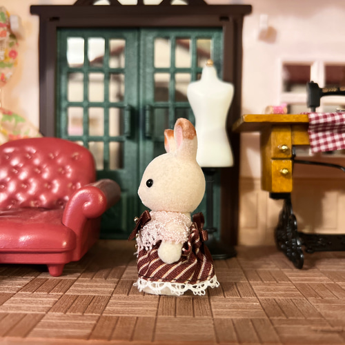 シルバニア＊いちごチョコワンピース＊赤ちゃんサイズ おもちゃ・人形 