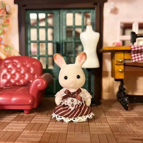 シルバニア＊チョコレートワンピース＊女の子サイズ おもちゃ