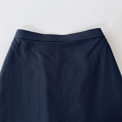 ウエストまわりスッキリAラインスカート♪  cotton linen spandex (Black)　 8枚目の画像