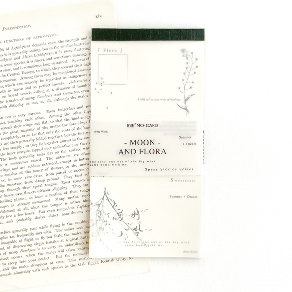デザインペーパー 15枚set 《moon and flora》 [P284] 1枚目の画像