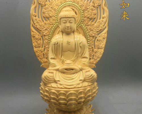 最高級 木彫仏像 釈迦如来座像 釈迦牟尼仏 彫刻 本金 切金 檜材 修縁堂】最高級 木彫仏像 釈迦如来座像 釈迦牟尼仏 彫刻 本金 切
