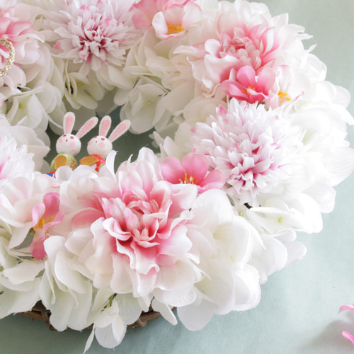 うさぎ雛飾り付きひな祭り和風リース リース Kitten Gardens 通販