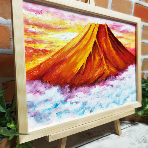 絵画 油絵 赤城自然園 秋 ミニ美 （秋色の詩 展 » アート・絵画