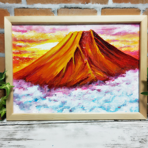 油絵 絵画 【赤富士】 絵画 HR 通販 15270428|Creema(クリーマ) 油絵 絵画 【赤富士】 絵画 HR 通販 15270428|Creema(クリーマ)