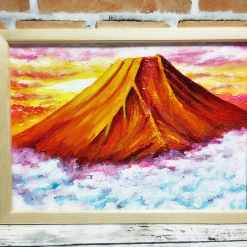 油絵 絵画 【赤富士】 絵画 HR 通販 15270428|Creema(クリーマ) 油絵 絵画 【赤富士】 絵画 HR 通販 15270428|Creema(クリーマ)