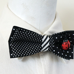 テントウムシのチョウネクタイ・Ladybug-BOWTIE(dot patchwork) 2枚目の画像